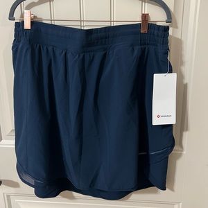 Lululemon Hotty Hot High Rise Skirt *Long (color: true navy)